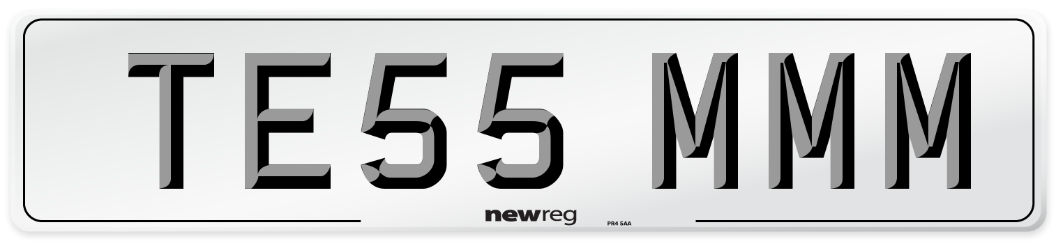 TE55 MMM Number Plate from New Reg